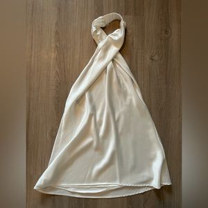 Show me your mumu Jasmine Halter Mini dress. Color- white. Size- small